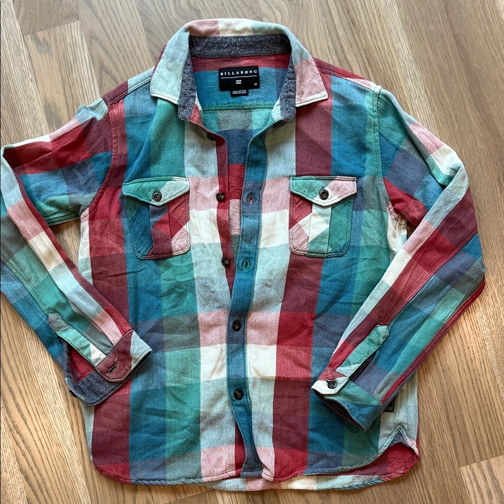 Boys Billabong Plaid Button-Up Flannel Shirt